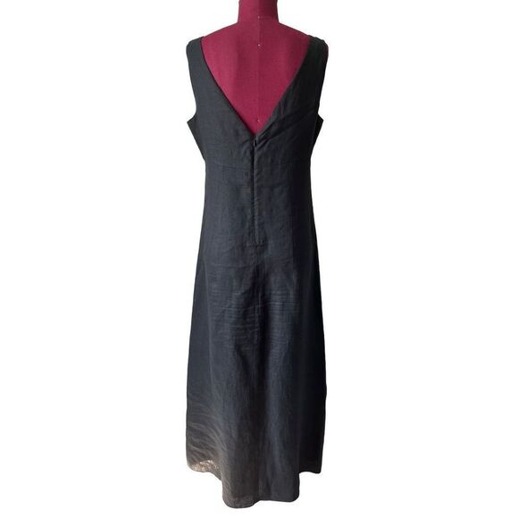 Banana Republic Black Maxi Sleeveless V-neck Dress size 8 Lined - Picture 2 of 8